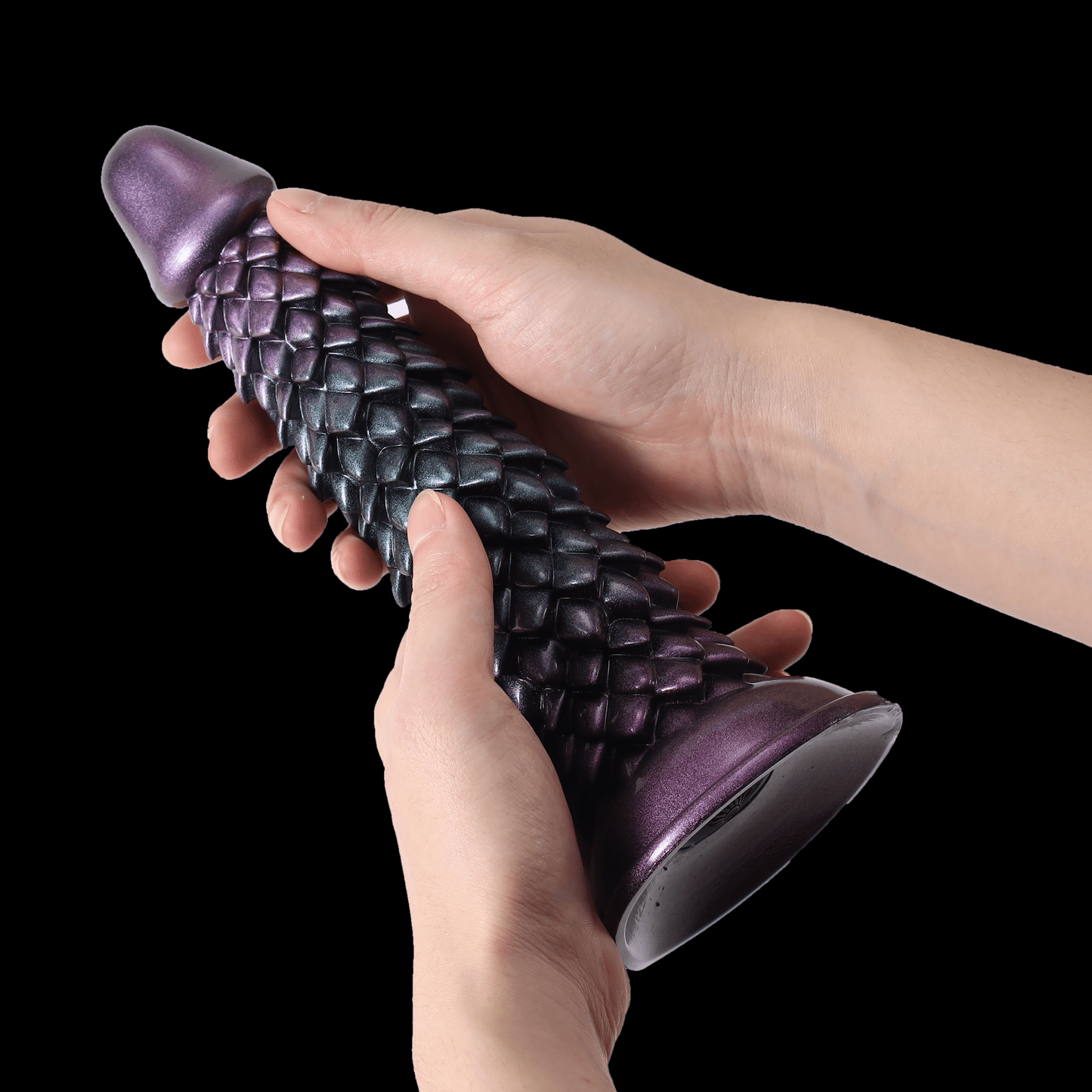 NIGHTLOOM アナルプラグ 鱗状の凸起 吸盤付き 液体シリコン 混色 4.8cmX23cm - TaRiss's