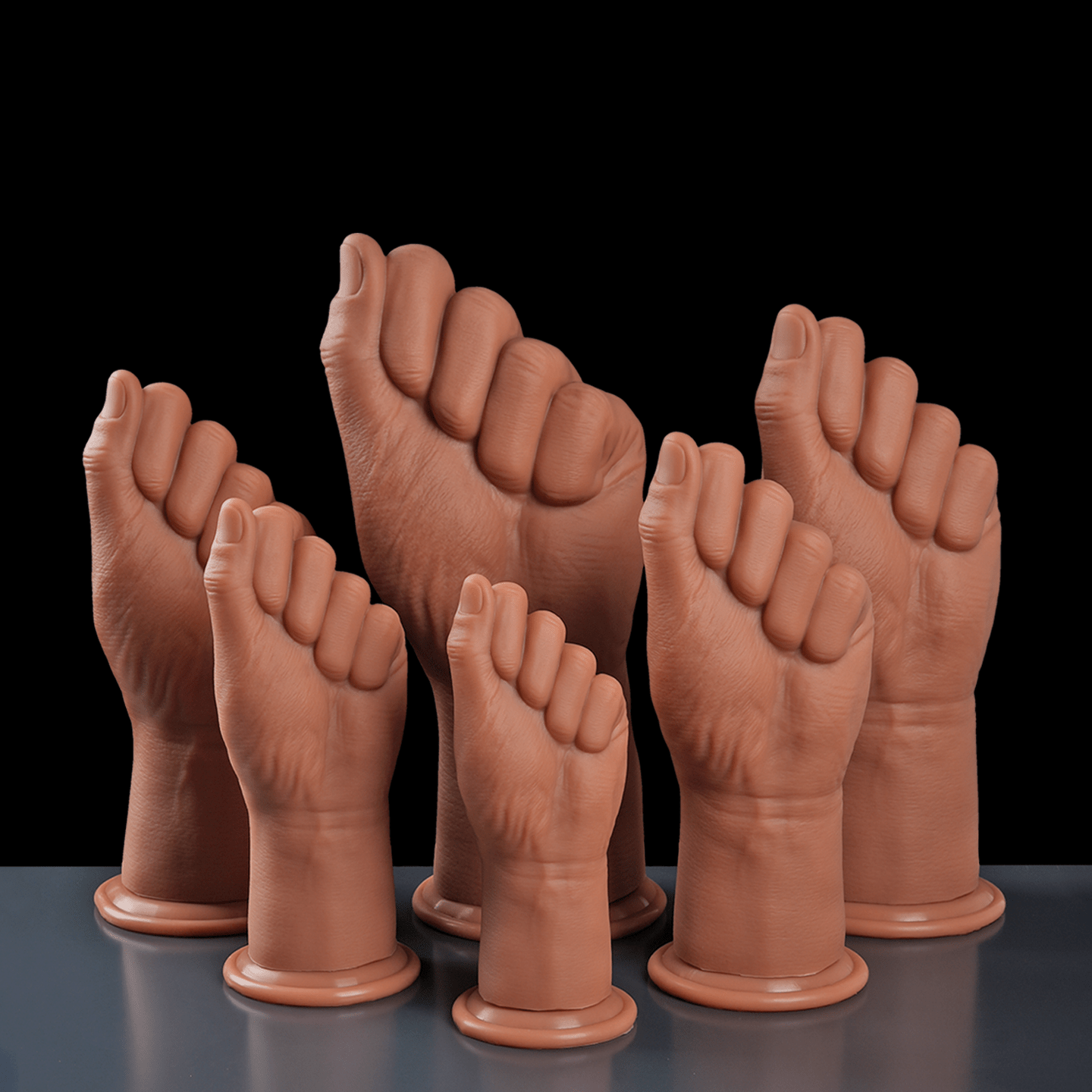 NIGHTLOOM アナルプラグ 凹凸あり フィスト用 吸盤付き 液体シリコン 肌色 8サイズ - TaRiss's