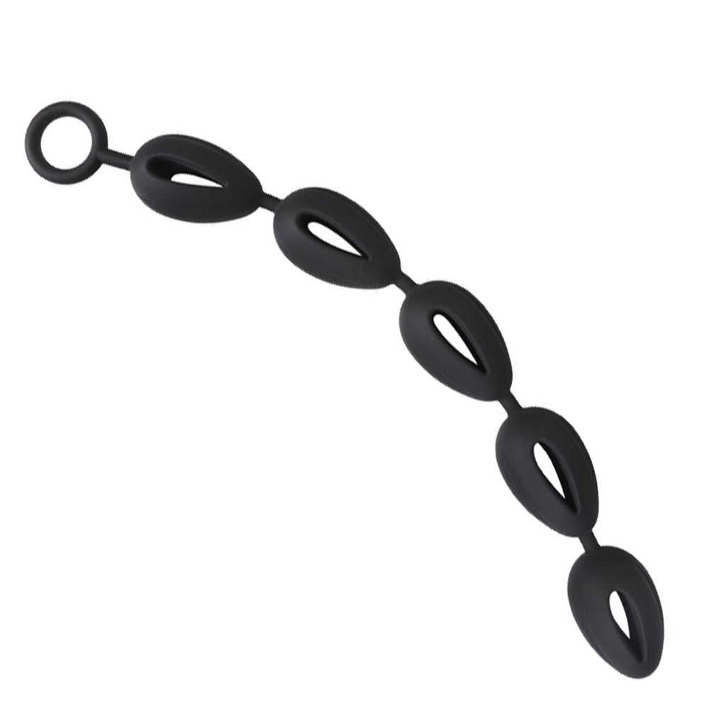 TaRiss's アナルビーズ アナルプラグ アナル開発 5ビーズ 水滴形 リング付き 中空式 多種用途 シリコン - TaRiss's