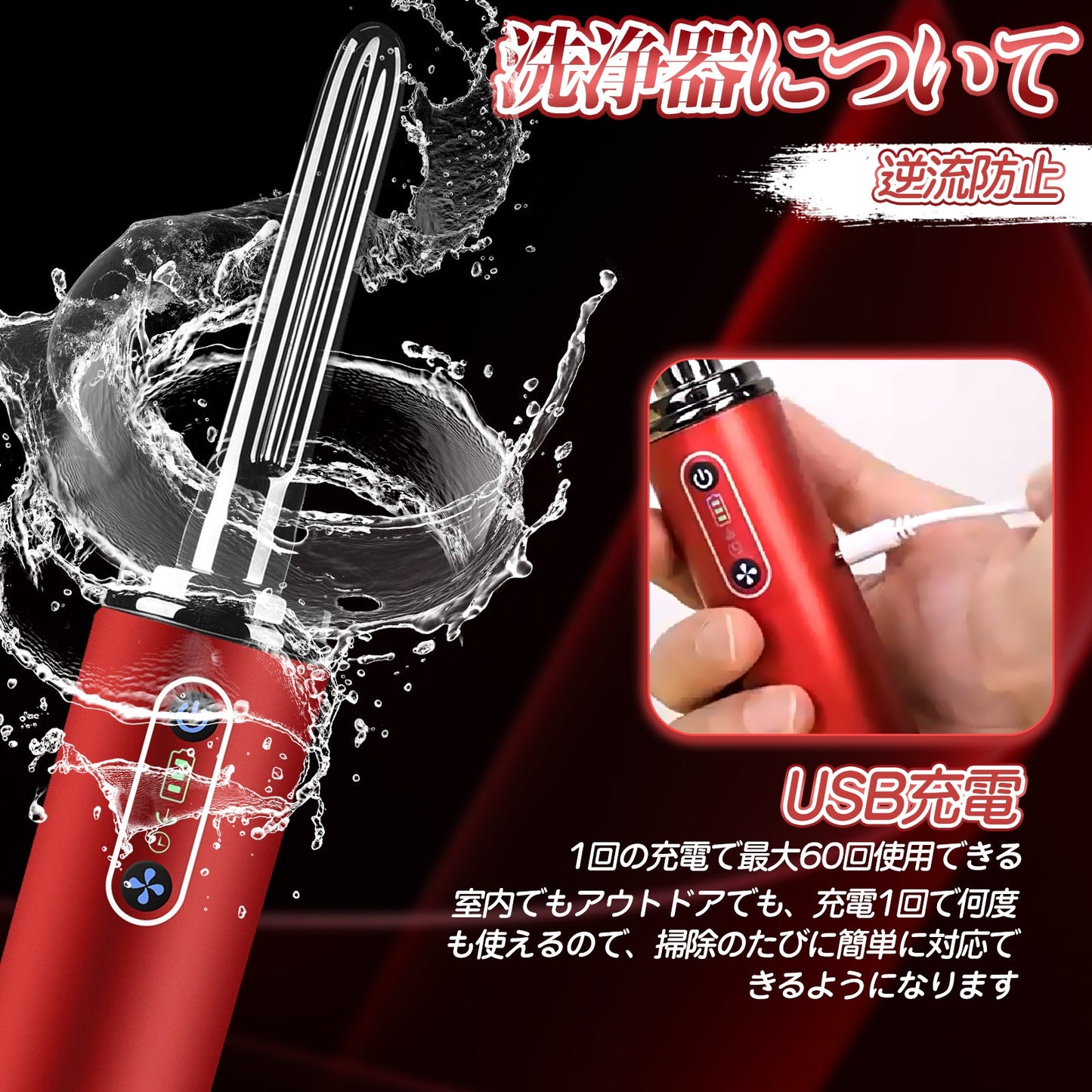 TaRiss's 浣腸器 電動洗浄器 5穴 USB充電 - TaRiss's