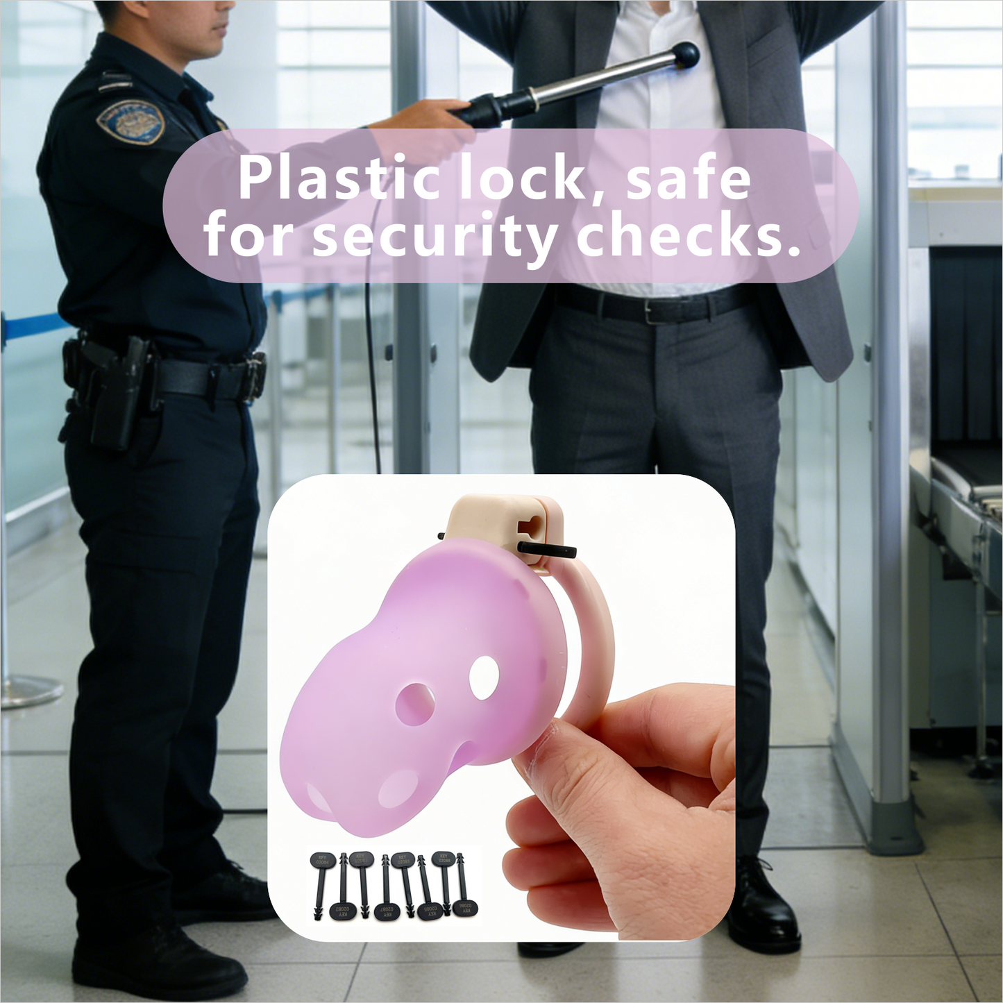 MAPARON 貞操帯 貞操具 シリコン 調節可能 鍵付き 男性用