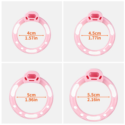 MinYn 触手形 貞操具 樹脂製品 鍵付き 男性用 SM 外出用可 ピンク色 MinYn