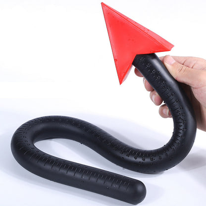 MAPARON アナルプラグ 悪魔の尻尾 目盛り付き コスプレ小物 液体シリコン