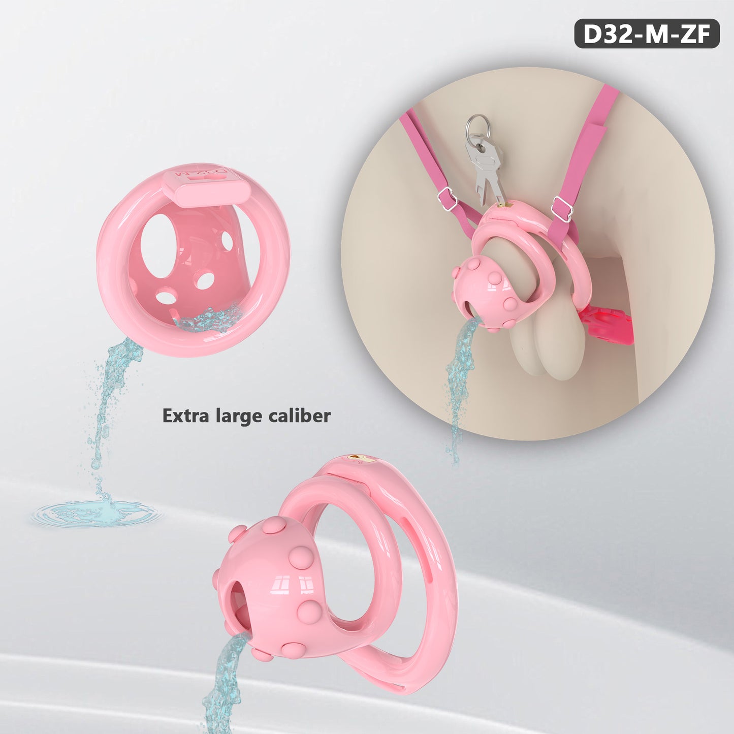 MinYn 貞操具 シリコン突起 樹脂製品 尿道プラグ付き アナルバイブ付き ベルト付き