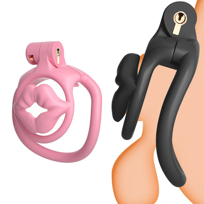 MinYn リップ 貞操具 長時間装着可能 樹脂製品 鍵付き 男性用 SM 外出用可