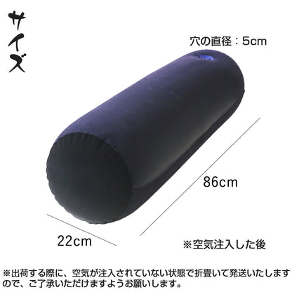 TaRiss's インフレータブルパッド セックス枕　エアクッション インフレート式 ポンプ付き 抱き枕 腰枕 多用途 体位変換 円柱形 フロック 22cm*86cm - TaRiss`s