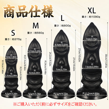 MAPARON アナルプラグ ブラック PVC 吸盤付き 4つのサイズ MAPARON