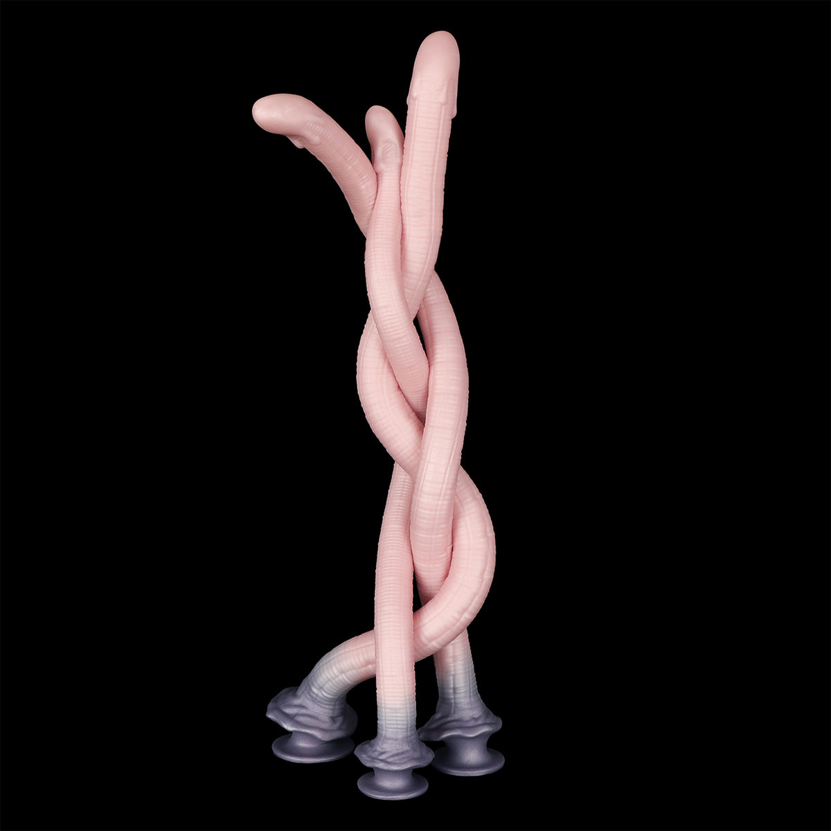 MinYn バナナ アナルプラグ 液体シリコン 吸盤付き 最長55cm MinYn