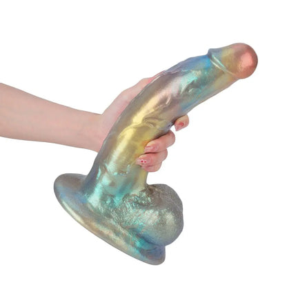 MinYn ディルド リアルディルド アナルプラグ アナル開発 吸盤付き 液体シリコン 混色仕様 - TaRiss's