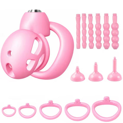 MinYn 貞操具 18点セット ABS 尿道プラグ付き 男性用 SM 外出用可 MinYn