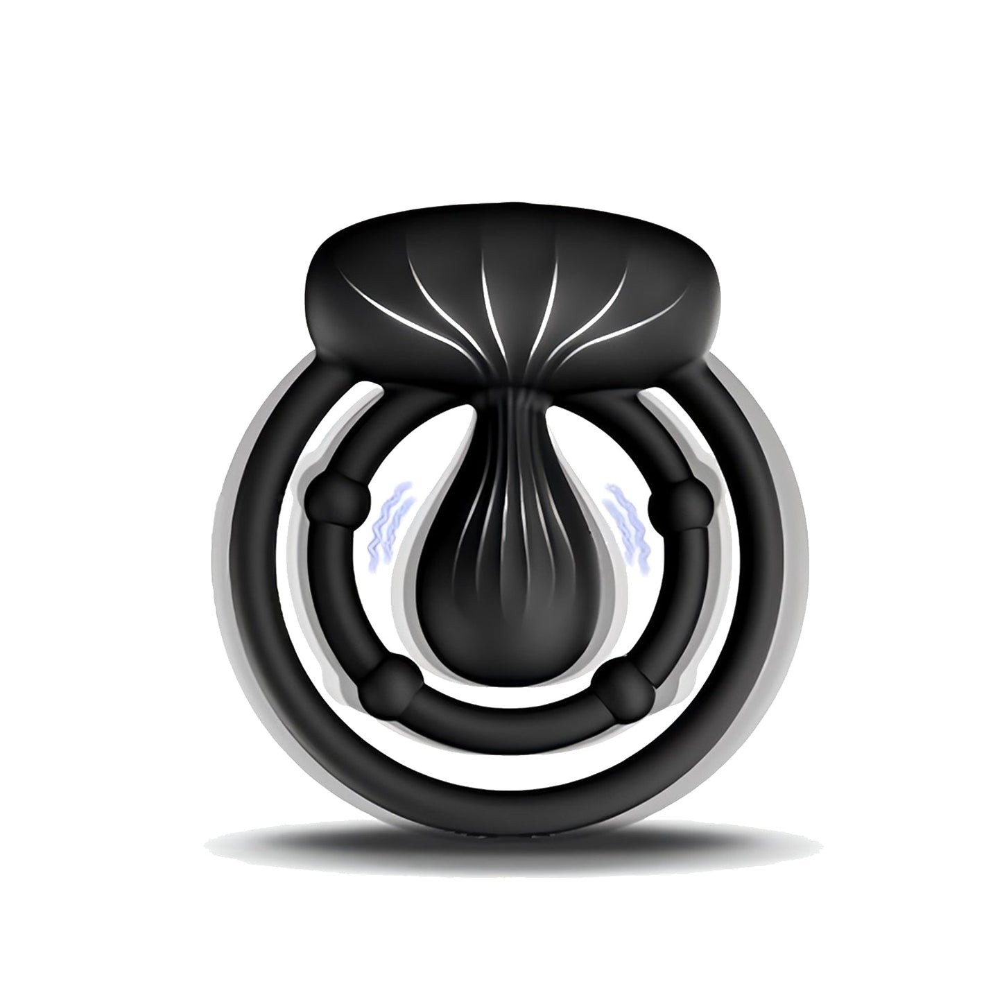 MAPARON 電動式ペニスリング ダブルリング 10段階振動モード - TaRiss's