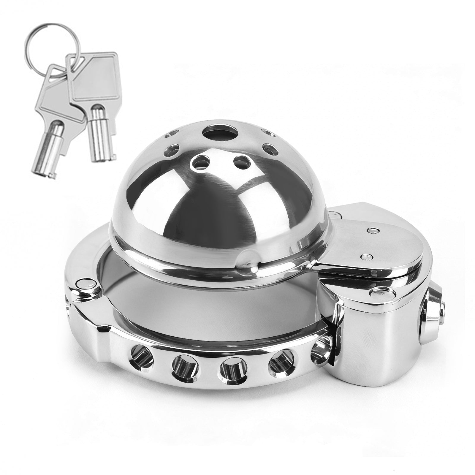 MAPARON 貞操帯 貞操具 ステンレス製 調節可能 鍵付き 男性用 - TaRiss's