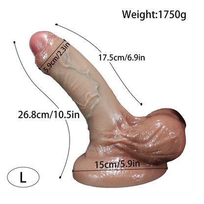 MAPARON ディルド 吸盤付き 凹凸あり 2層構造 液体シリコン - TaRiss's