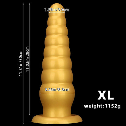 MAPARON アナルプラグ 凹凸あり 吸盤付き 四つのサイズ 2種類の素材 - TaRiss's