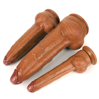 MAPARON ディルド アナルプラグ 2層構造 吸盤仕様 液体シリコン製 三つのサイズ - TaRiss's