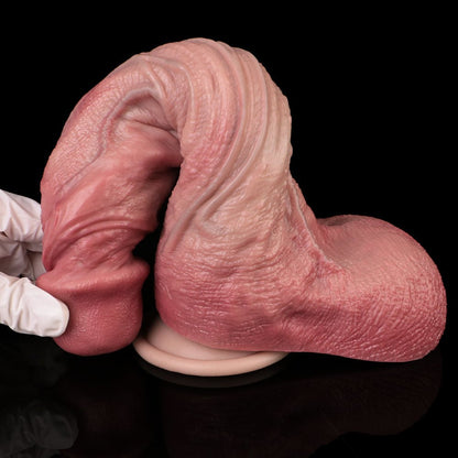 MAPARON サディン ディルド アナルプラグ 凹凸あり 吸盤仕様 液体シリコン 2層構造 7x25.7cm - TaRiss's