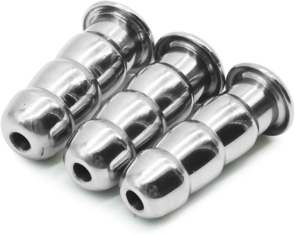 MAPARON 3点セット 通貫尿道プラグ 尿道責め 尿道拡張 3ビーズ形 金属 50mm 三つのサイズ 16mm 17mm 18mm 鬼サイズ 超上級者向け 商品カタログ付き - TaRiss's