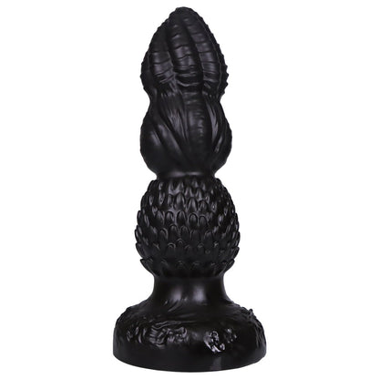 MAPARON アナルプラグ 鬼サイズ アナル開発 3ビーズ 凹凸あり 吸盤付き PVC ブラック 五つのサイズ - TaRiss's