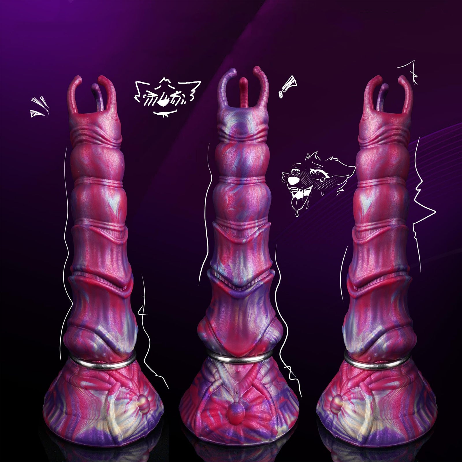 MAPARON サンラン器 アナル玉4点 インフレート式 アナルプラグ 混色仕様 パープル - TaRiss's