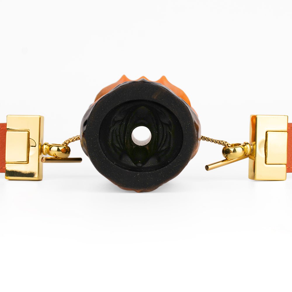 MAPARON 口枷 4種類 骨型・バラ・ハイビスカス・爪 PUベルト 調節可能 BDSM 役割プレイ 赤色・オレンジ色 ギフトボックス付き 拘束具 - TaRiss's