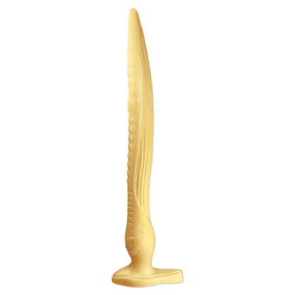 MAPARON 長い アナルプラグ ゴールド色 吸盤付き 三つのサイズ 液体シリコン - TaRiss's