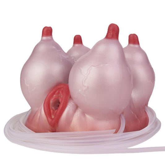 MAPARON 牛ママ オナホ 凹凸あり 液体シリコン 模擬噴水付き - TaRiss's