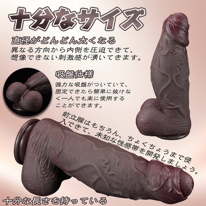 MAPARON ディルド 吸盤付き 凹凸あり 液体シリコン 二つのサイズ - TaRiss's