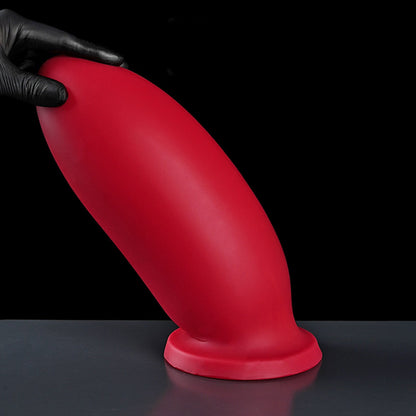 MAPARON レッド アナルプラグ 吸盤付き 液体シリコン 七つのサイズ - TaRiss's