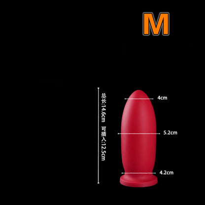 MAPARON レッド アナルプラグ 吸盤付き 液体シリコン 七つのサイズ - TaRiss's