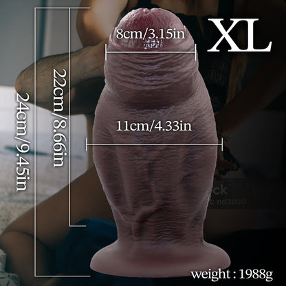 MAPARON マンボ ディルド 玉無し 全四サイズ 吸盤付き 液体シリコン - TaRiss's