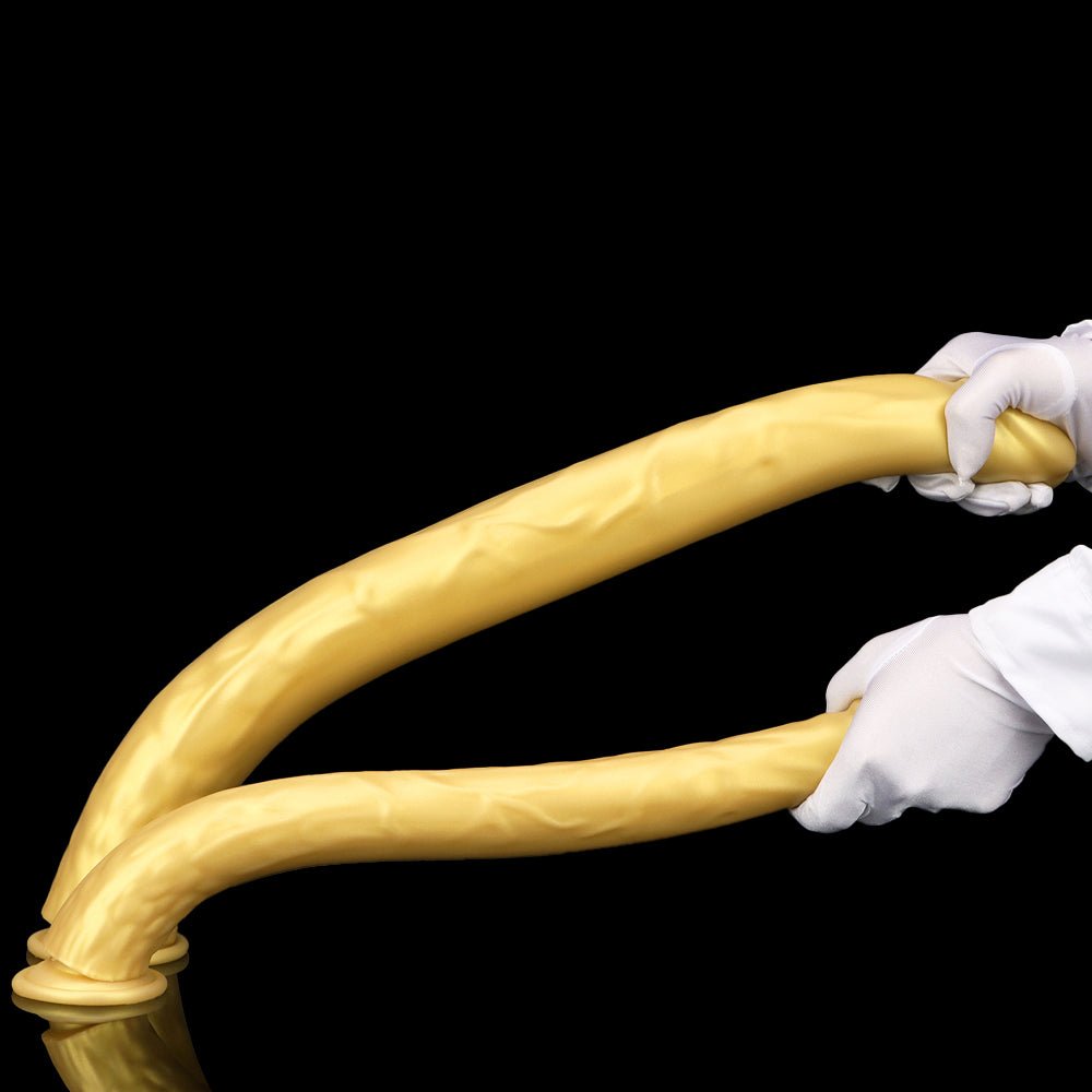 MAPARON アナルプラグ ディルド 超長いアナルプラグ 吸盤付き 液体シリコン ゴールド - TaRiss's