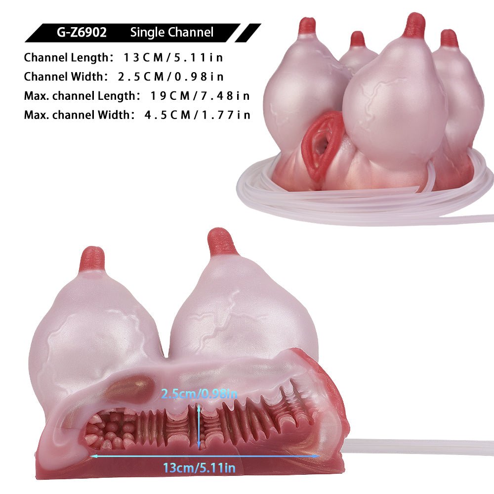 MAPARON 牛ママ オナホ 凹凸あり 液体シリコン 模擬噴水付き - TaRiss's