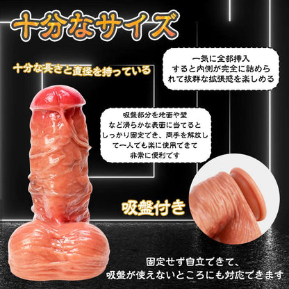 MAPARON アナルプラグ ディルド 吸盤付き 凹凸あり シリコン 6cmx20cm - TaRiss's