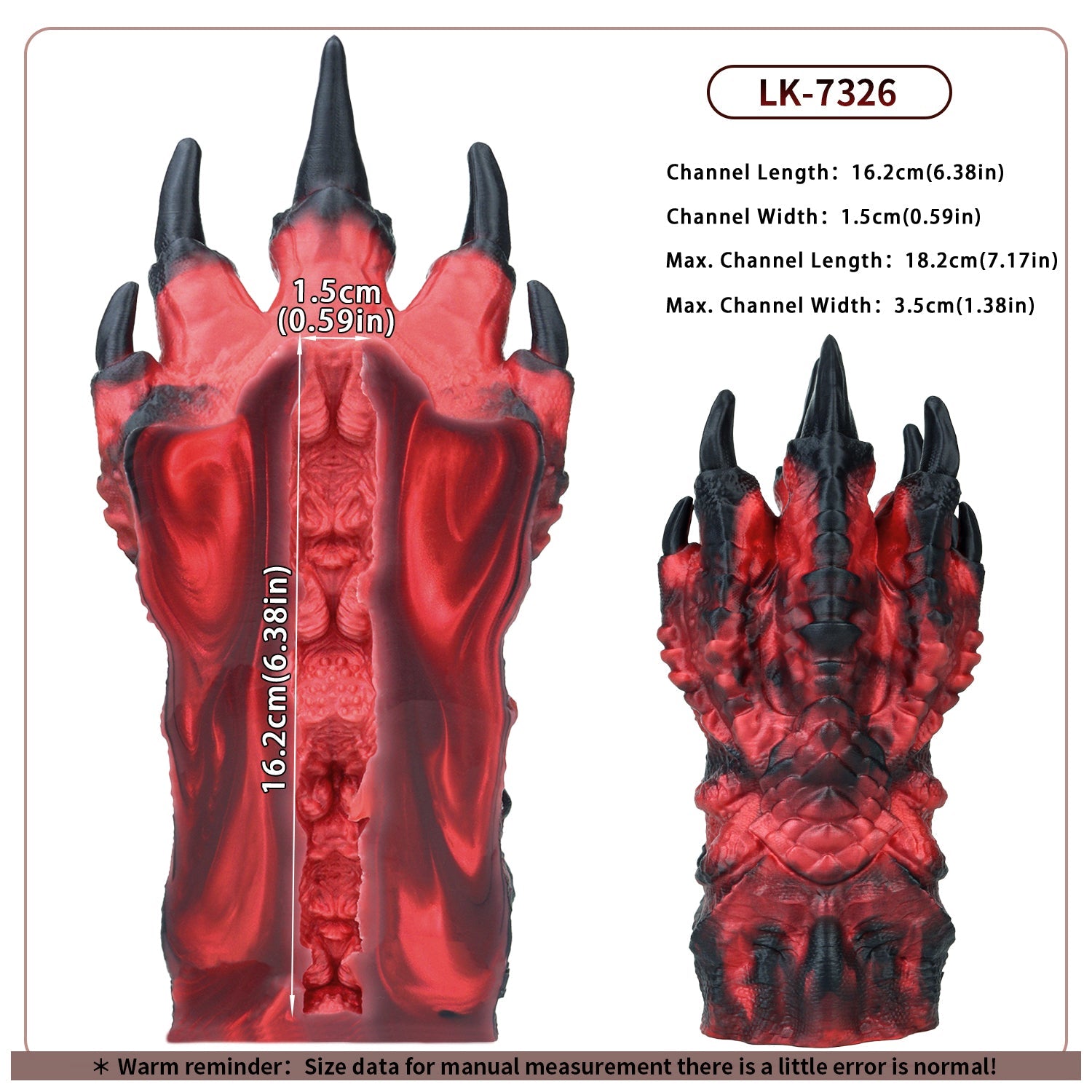 MAPARON オナホール ドラゴン・クロー 混色仕様 非貫通 多種用途 液体シリコン - TaRiss's