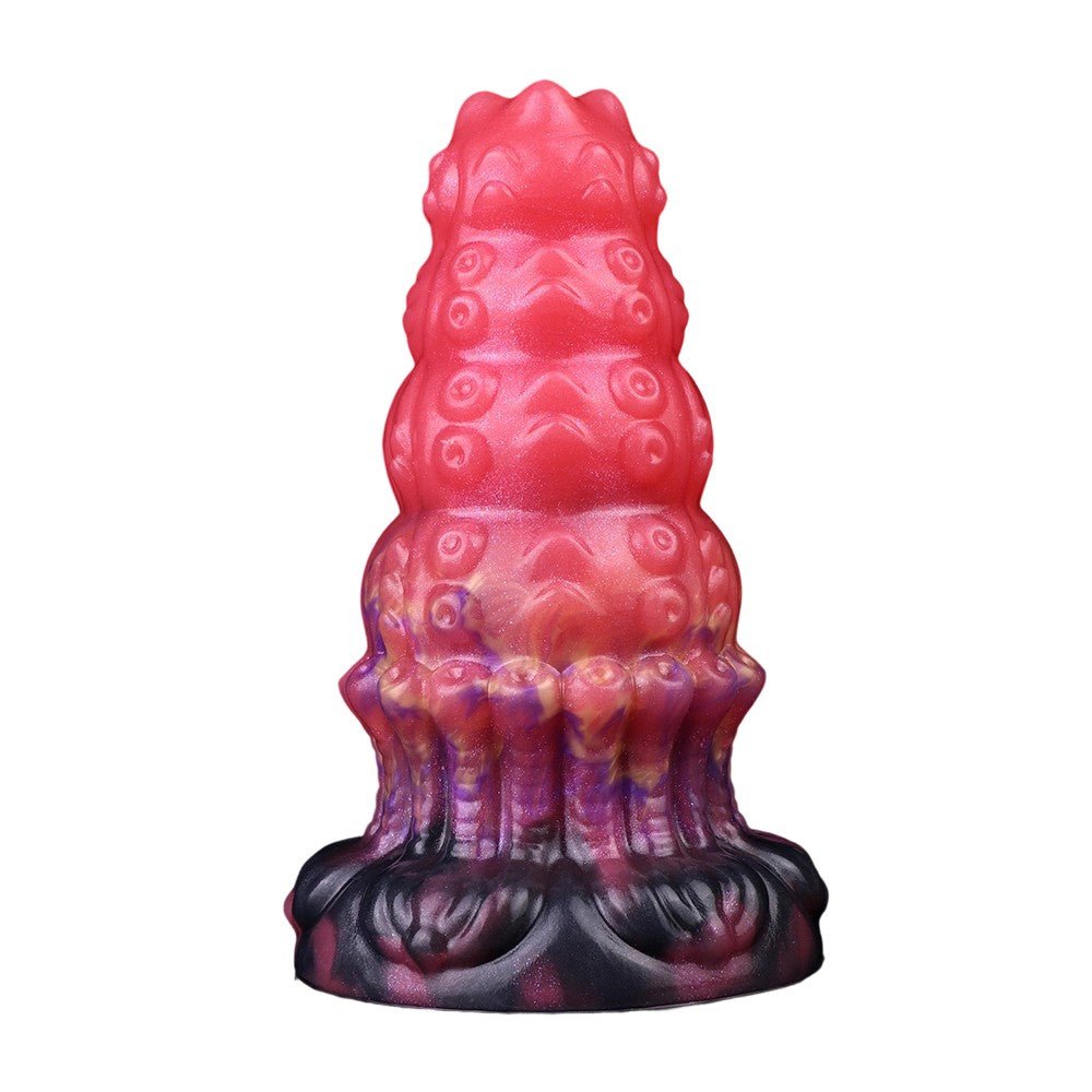 MAPARON 幼虫 アナルプラグ アナル開発 凹凸あり 吸盤付き 液体シリコン 混色 7.1x14.8cm - TaRiss's