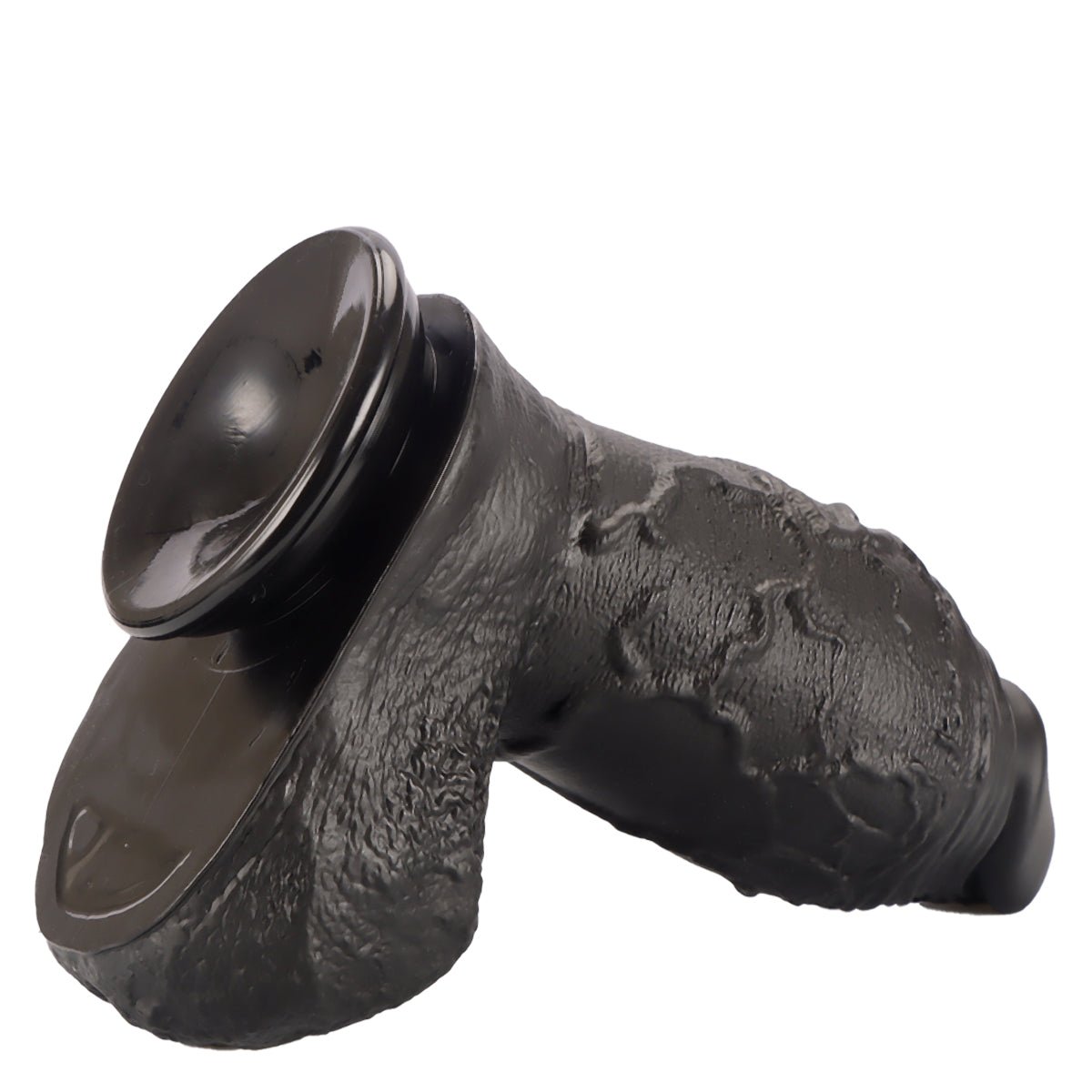 MAPARON ディルド アナルプラグ 凹凸あり 吸盤仕様 液体シリコン ブラック - TaRiss's