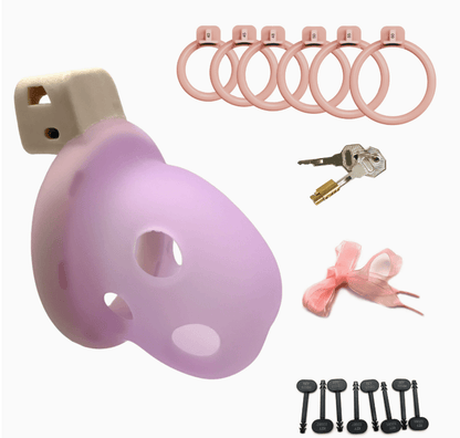 MAPARON 貞操帯 貞操具 シリコン 調節可能 鍵付き 男性用 - TaRiss's