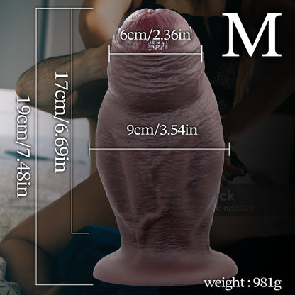 MAPARON マンボ ディルド 玉無し 全四サイズ 吸盤付き 液体シリコン - TaRiss's