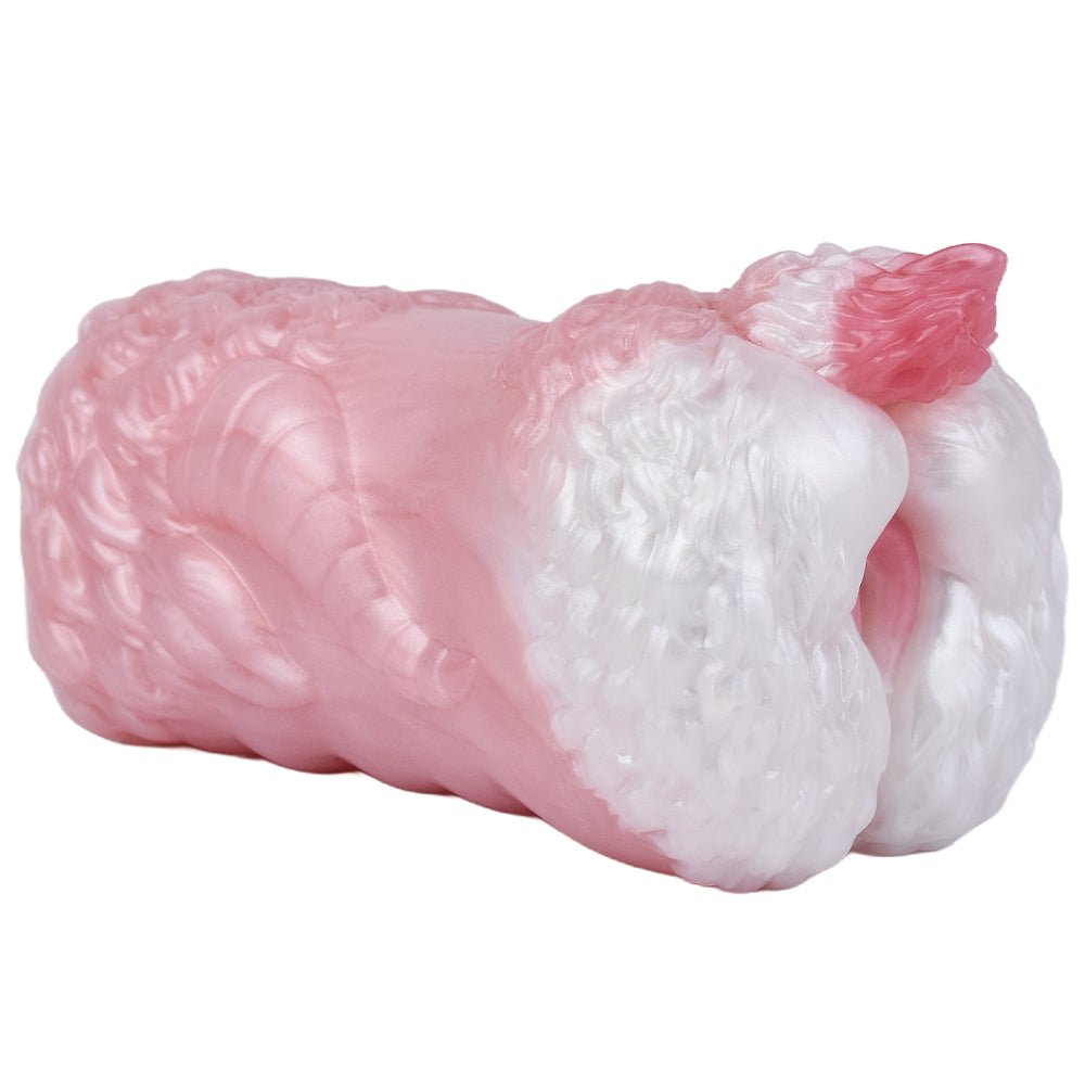 MAPARON ヤギ オナホール オナホ ペニス刺激 アナルプラグ 凹凸あり 貫通式 多種用途 液体シリコン 8.9cmx16.5cm - TaRiss's