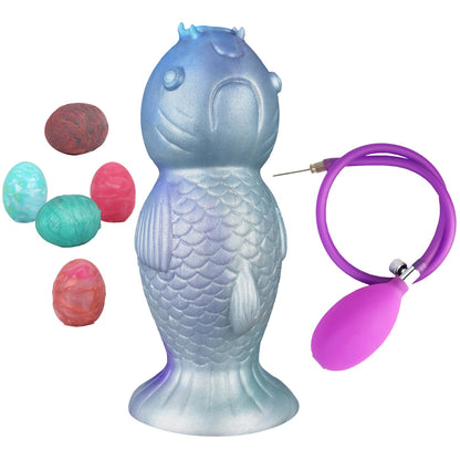 MAPARON 9点セット 魚の形 サンラン器 アナル玉5点 インフレート式 アナルプラグ 凹凸あり 台座付き 液体シリコン - TaRiss's