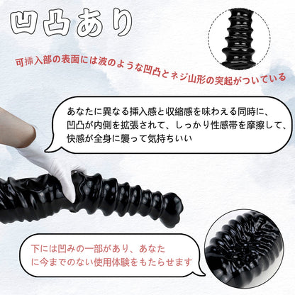 MAPARON アナルプラグ 凹凸あり ネジ山形 吸盤付き 9.3cmx41.5cm - TaRiss's