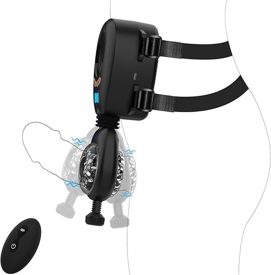 MAPARON 電動オナホ オナホール 9種類の突き上げと9種類の振動モード ベルト付き - TaRiss's