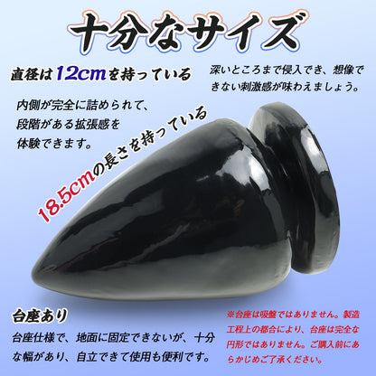 MAPARON アナルプラグ 台座ある PVC ブラック - TaRiss's