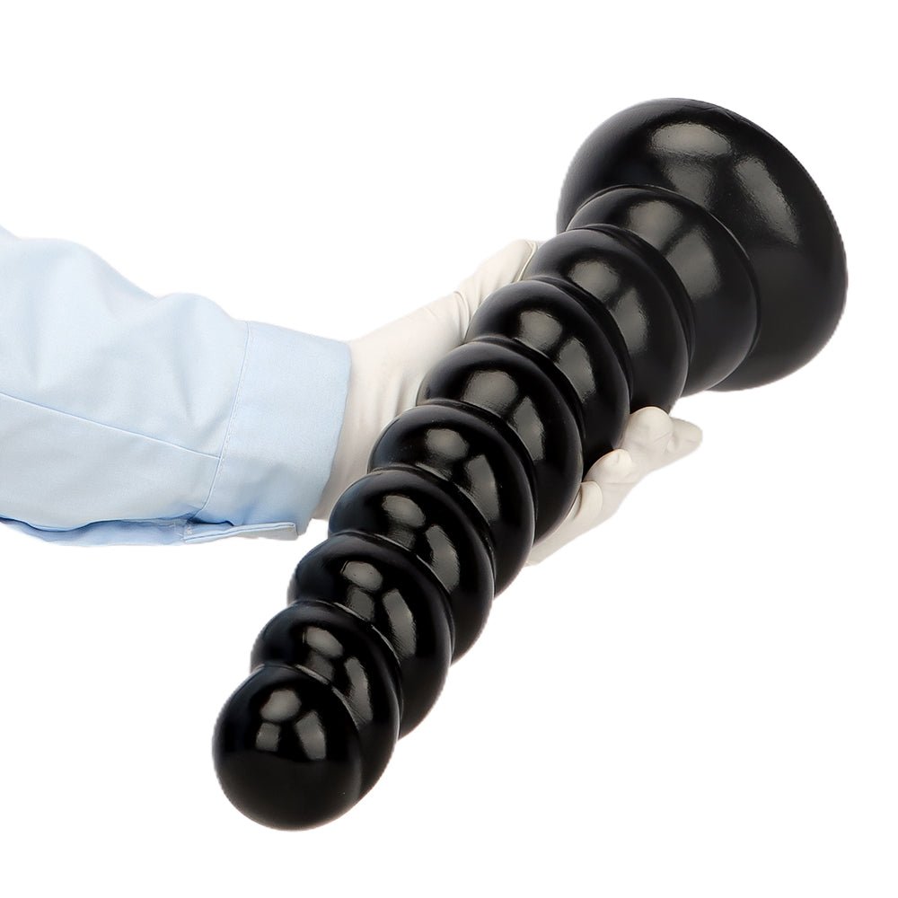 MAPARON 螺旋状 アナルプラグ PVC 吸盤付き ブラック - TaRiss's