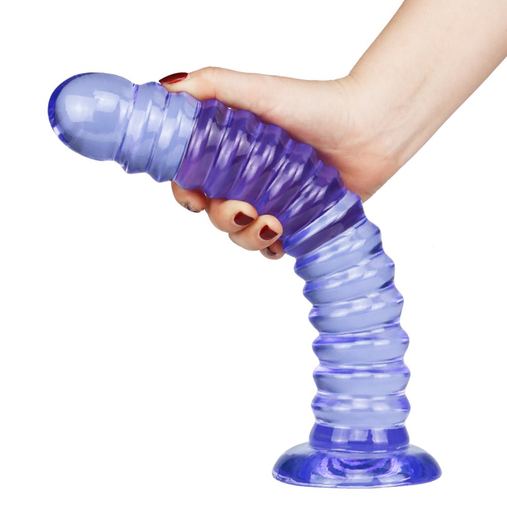 MAPARON アナルプラグ 凹凸あり 吸盤付き PVC ブルー - TaRiss's