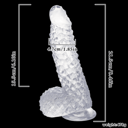 MAPARON 透明ディルド 吸盤仕様 PVC 4.7x21.5cm - TaRiss's