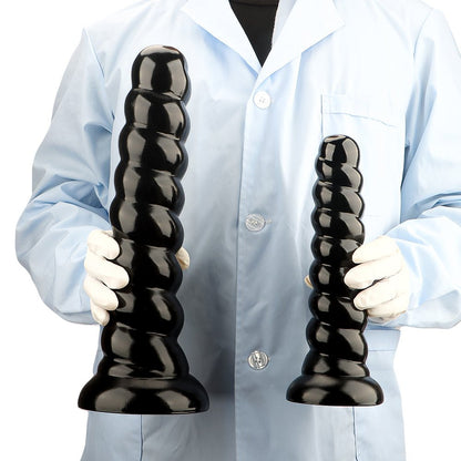 MAPARON 螺旋状 アナルプラグ PVC 吸盤付き ブラック - TaRiss's