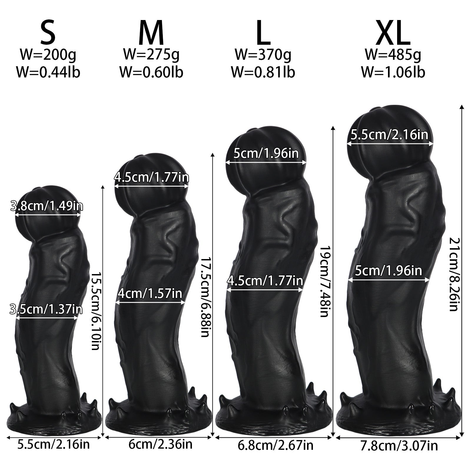 MAPARON S形 アナルプラグ PVC 吸盤付き ブラック - TaRiss's