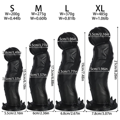 MAPARON S形 アナルプラグ PVC 吸盤付き ブラック - TaRiss's