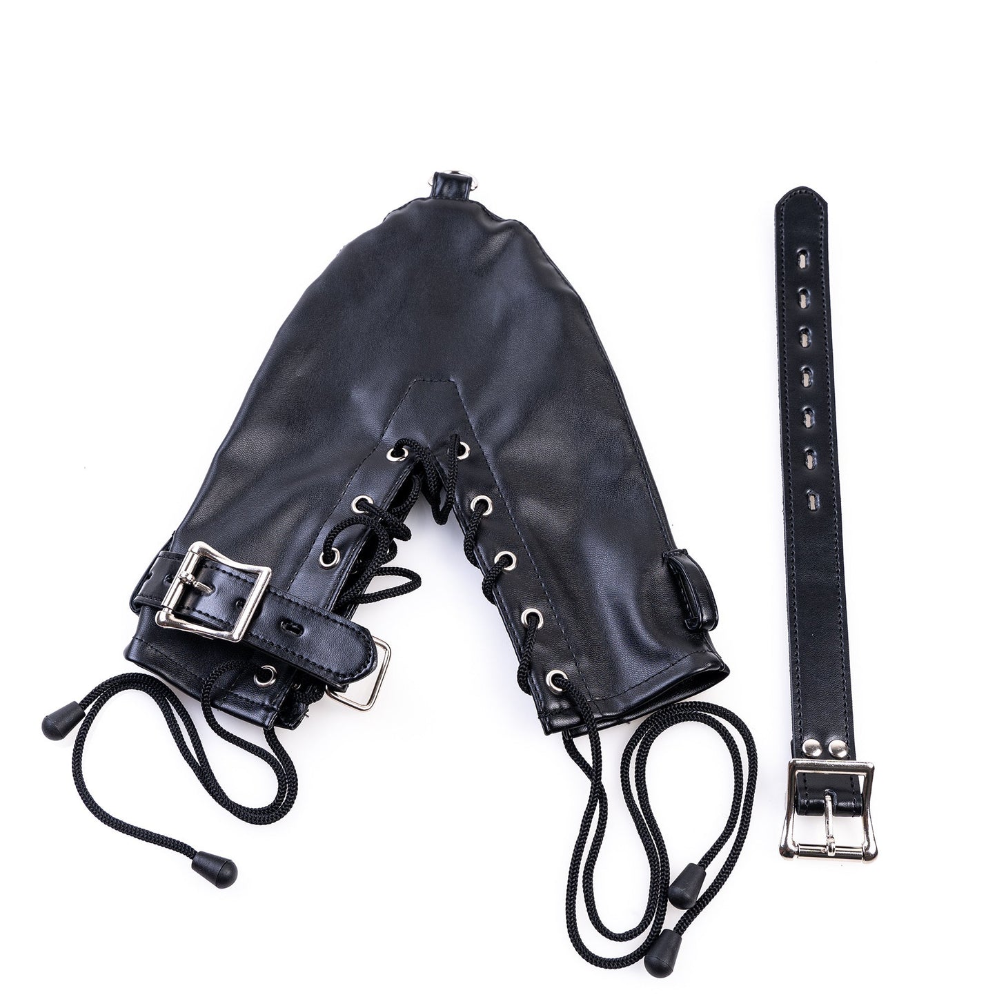 MAPARON 手枷 SM拘束具 手袋 PU 二つのサイズ 調整可能 ブラック - TaRiss's